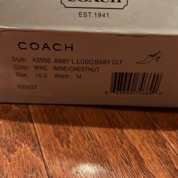 Coach abby logo wine monogram bootie sz 10 - Picture 2 of 6